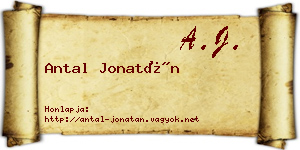 Antal Jonatán névjegykártya